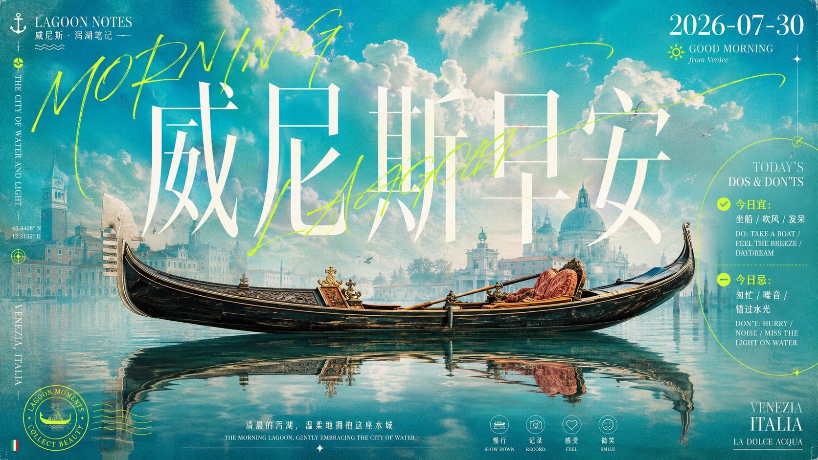 城市主题旅行刊物感海报生成 - 提示词示例图